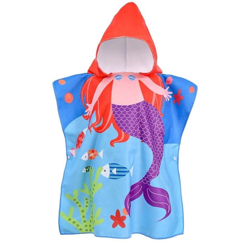 Toalha Poncho Infantil Com Capuz