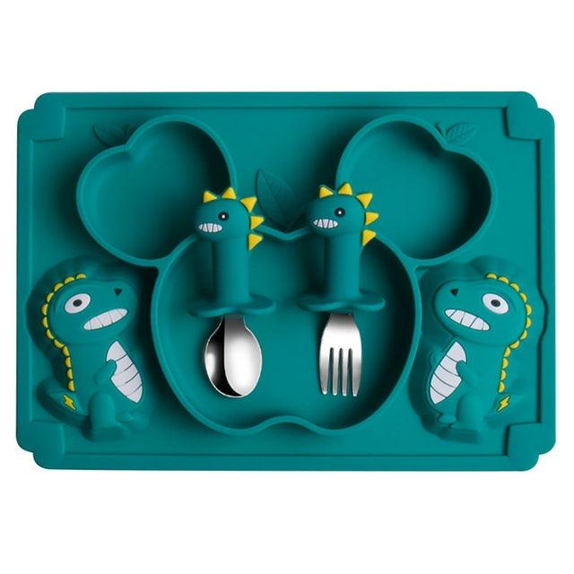 kit Prato Infantil de Silicone - introdução Alimentar 3 Peças